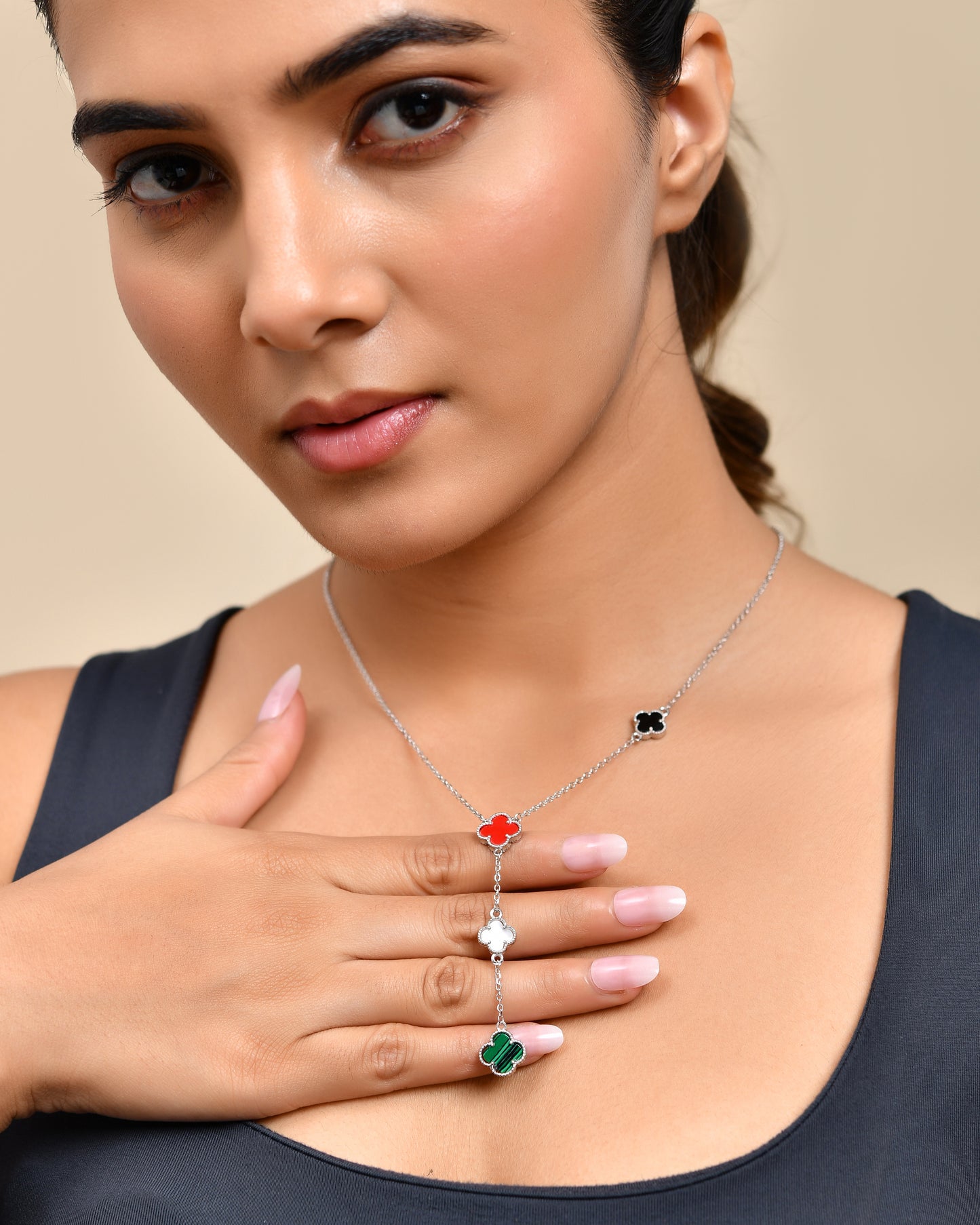 4 Leaf Spectrum Necklace