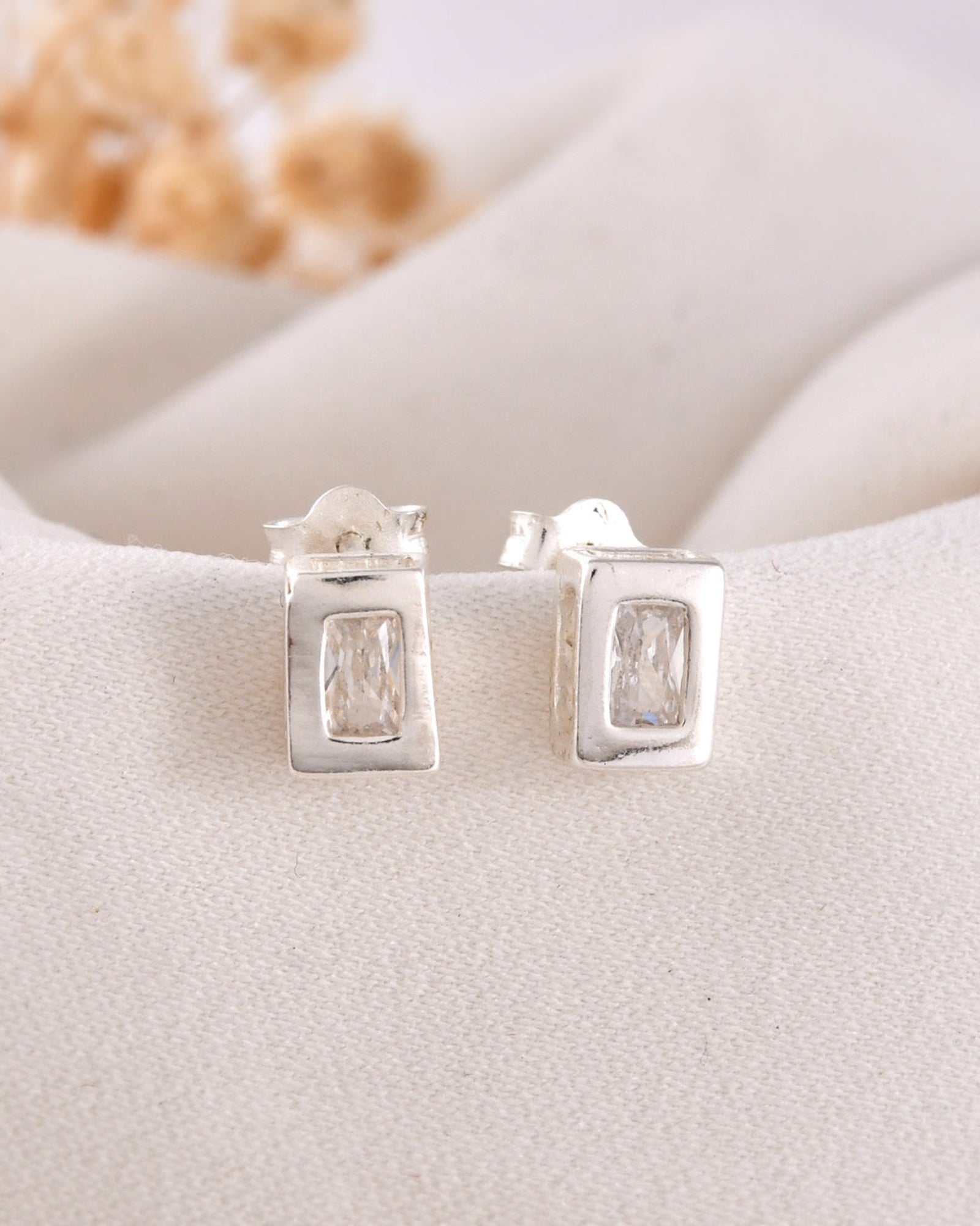 Baguette Glow Studs