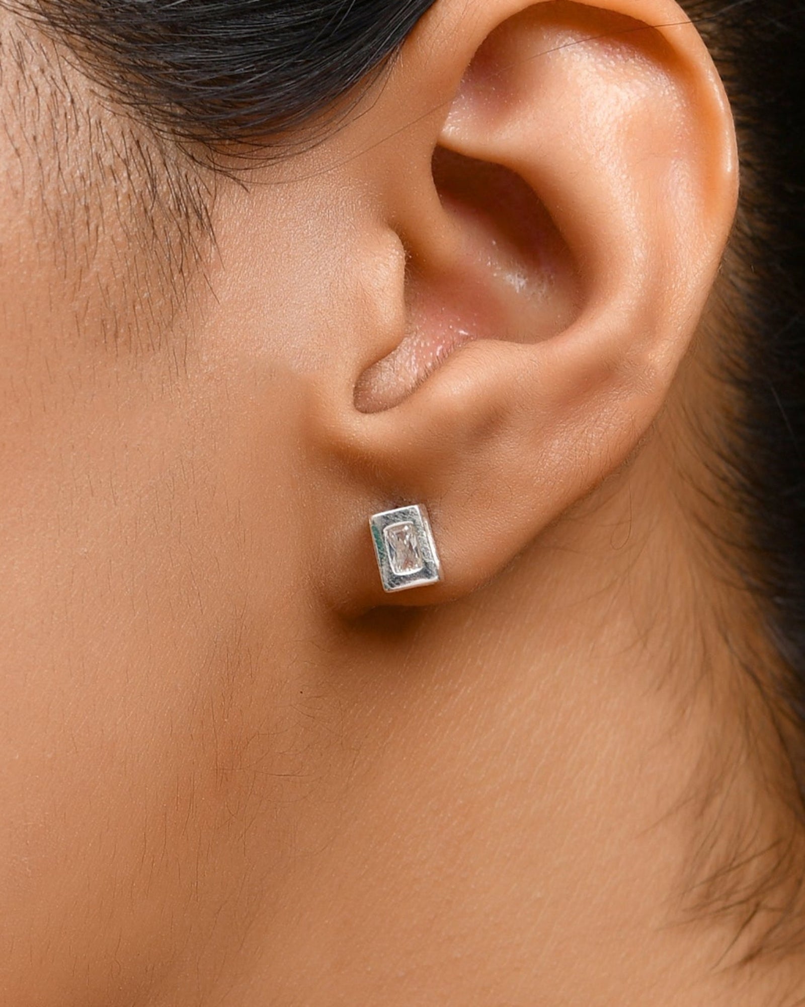 Baguette Glow Studs