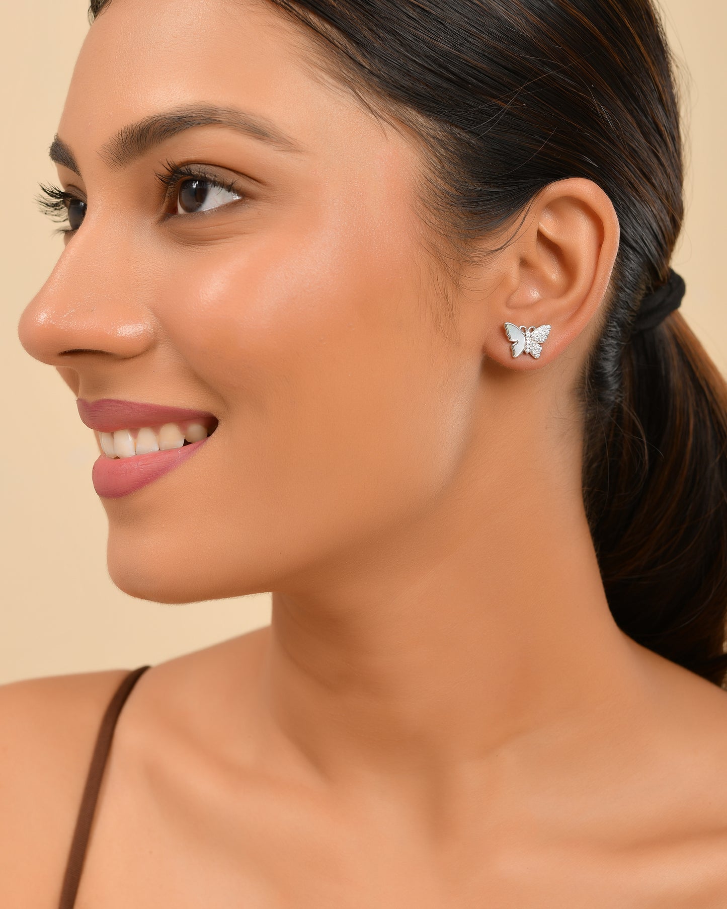 Butterfly Pearl Studs