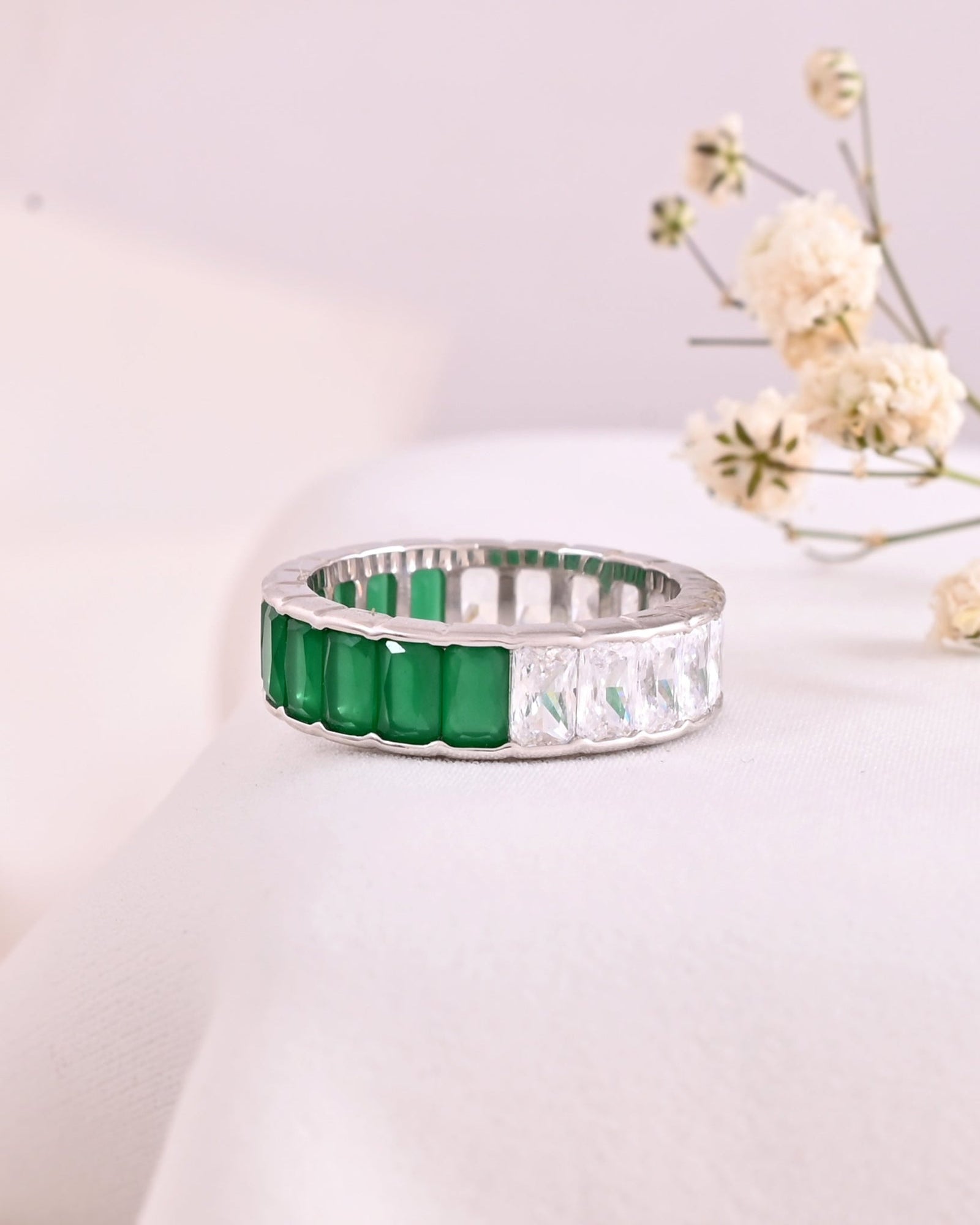 Emerald Frost Ring