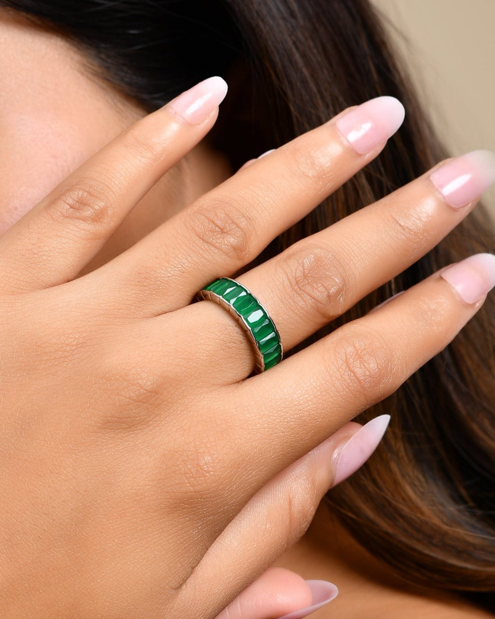 Emerald Frost Ring
