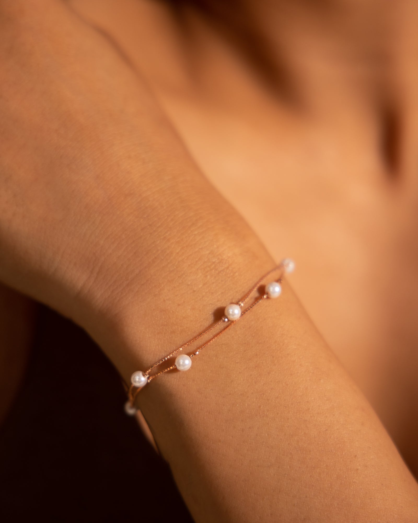 Parallel Pearl Bracelet