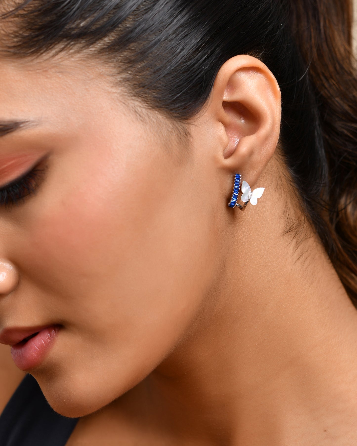 Pearl Flutter with Swarovski Stone Earrings