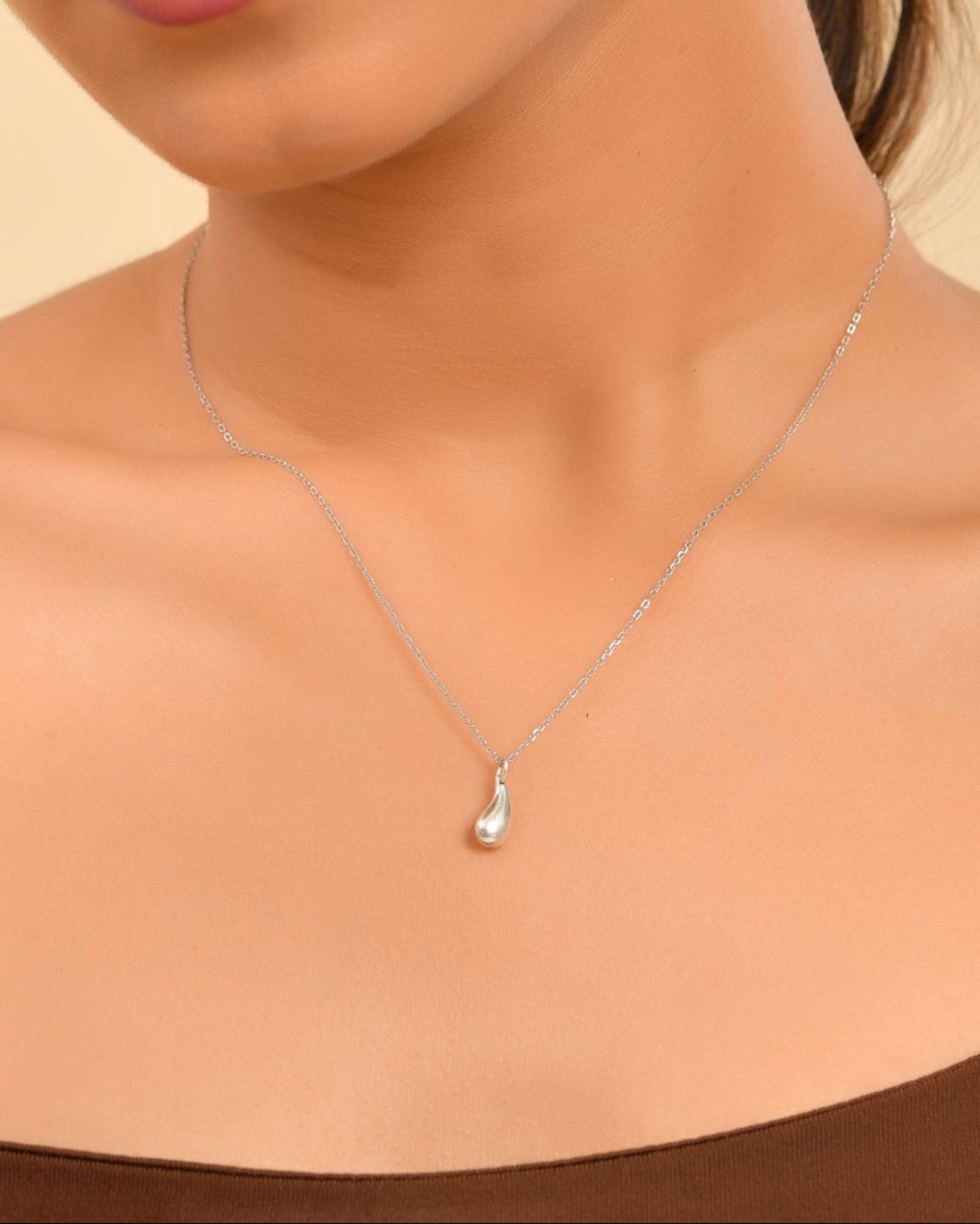 Sterling Droplet Pendant