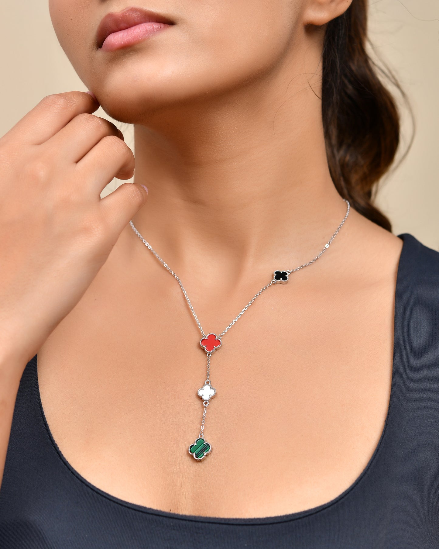 4 Leaf Spectrum Necklace