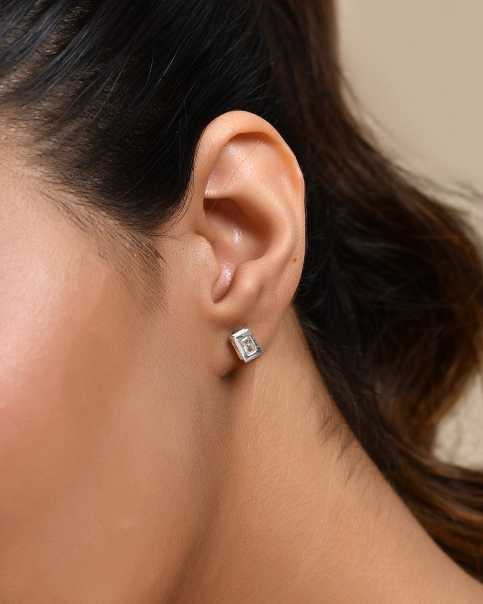 Baguette Glow Studs