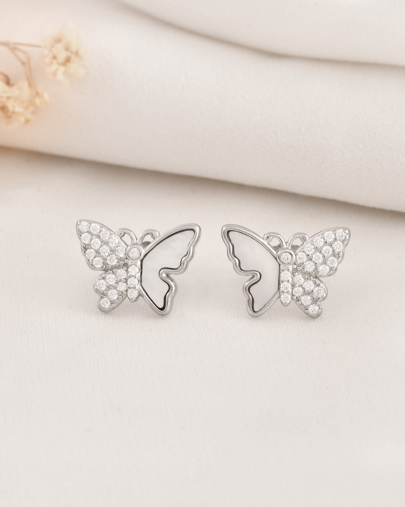 Butterfly Pearl Studs