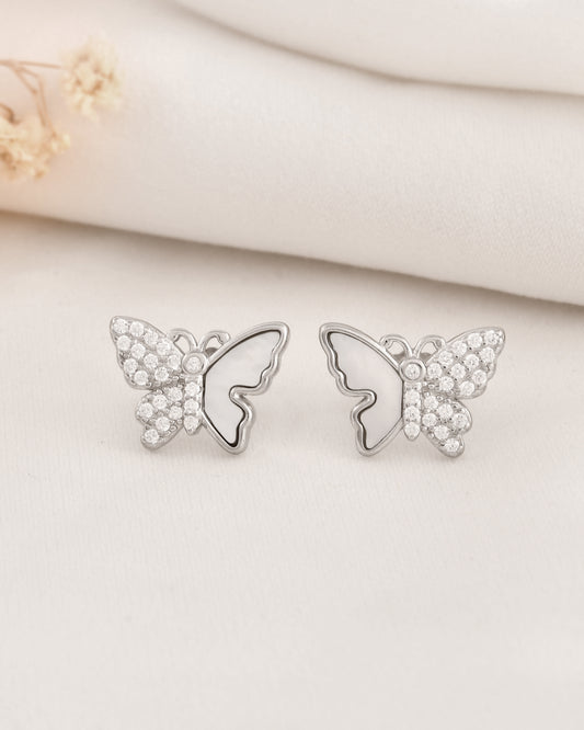 Butterfly Pearl Studs