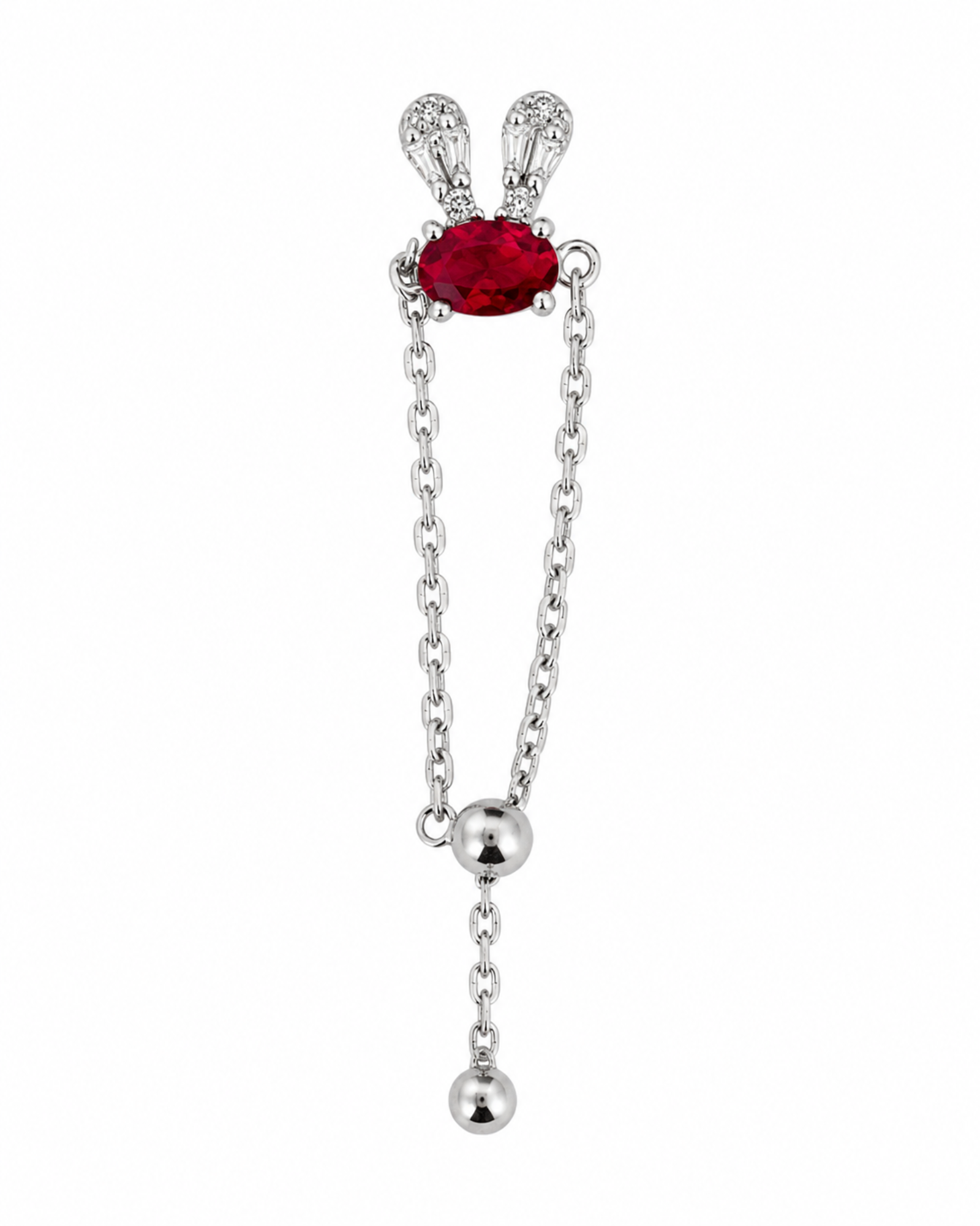 Ruby Rabbit Watch Charm