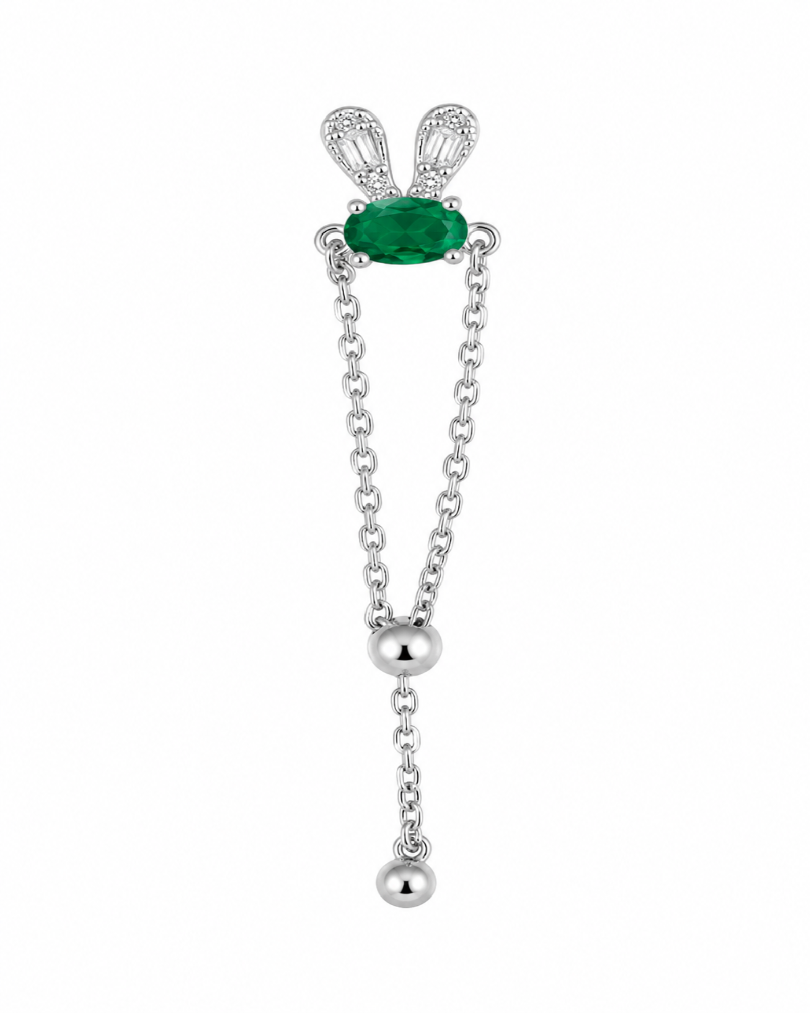 Emerald Rabbit Watch Charm