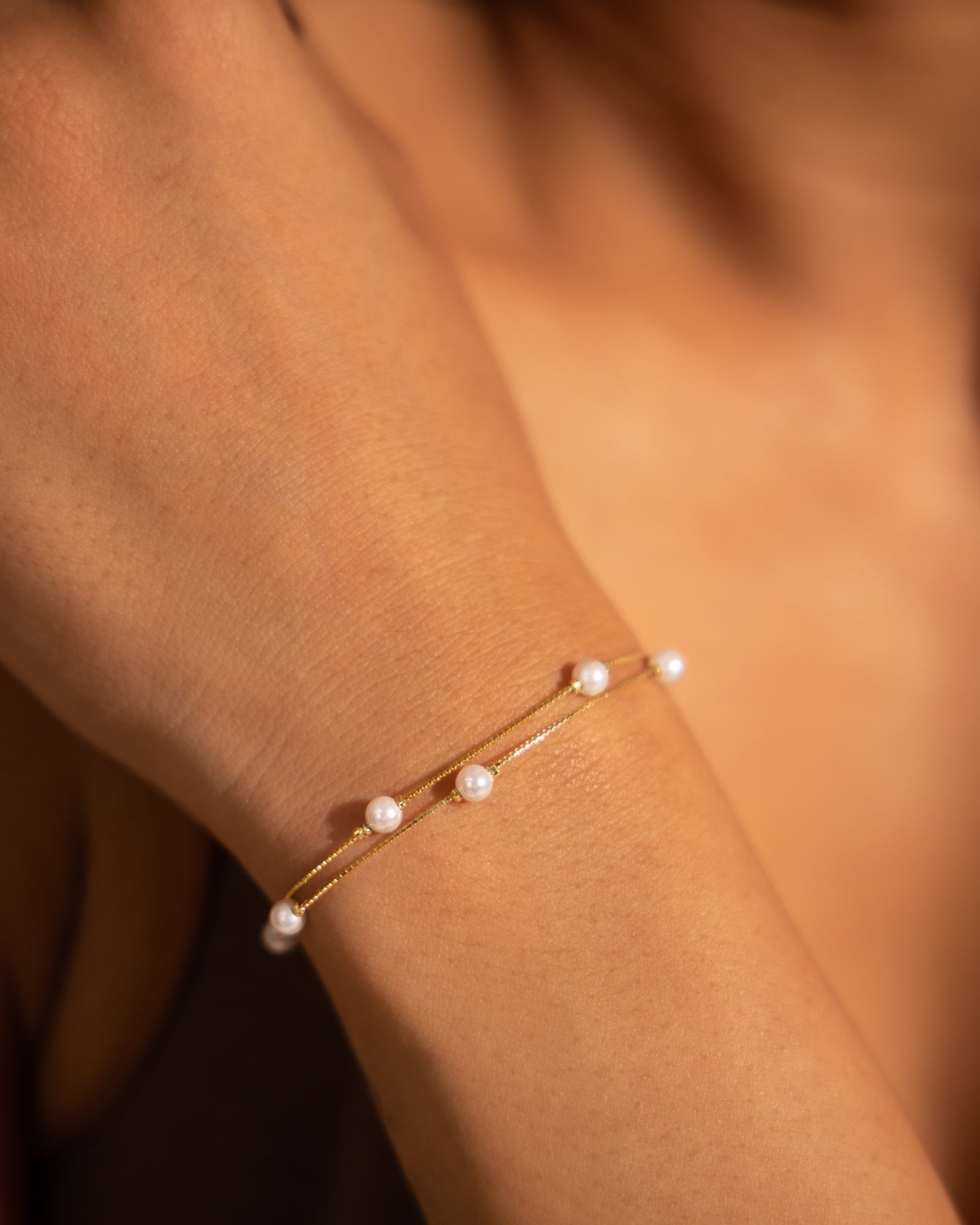 Parallel Pearl Bracelet