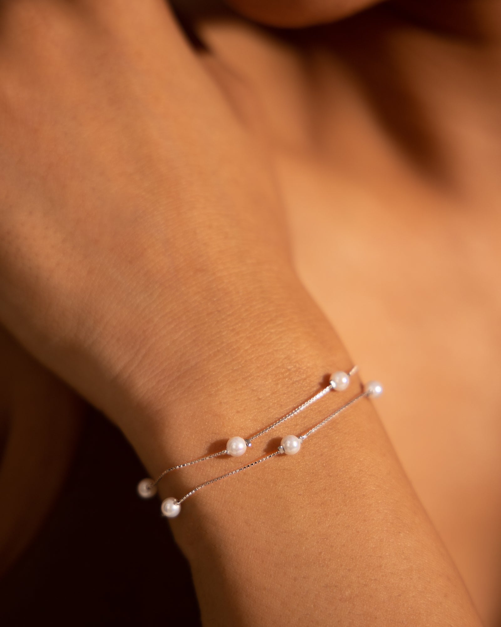 Parallel Pearl Bracelet