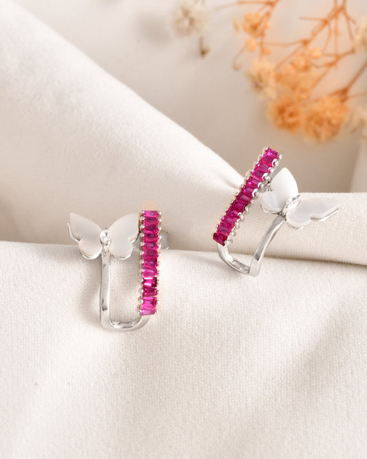 Pearl Flutter with Swarovski Stone Earrings