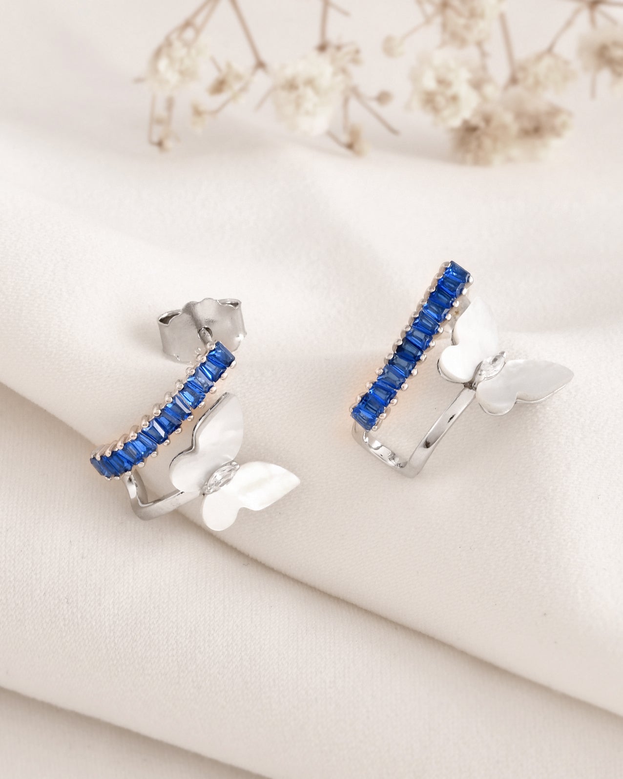 Pearl Flutter with Swarovski Stone Earrings