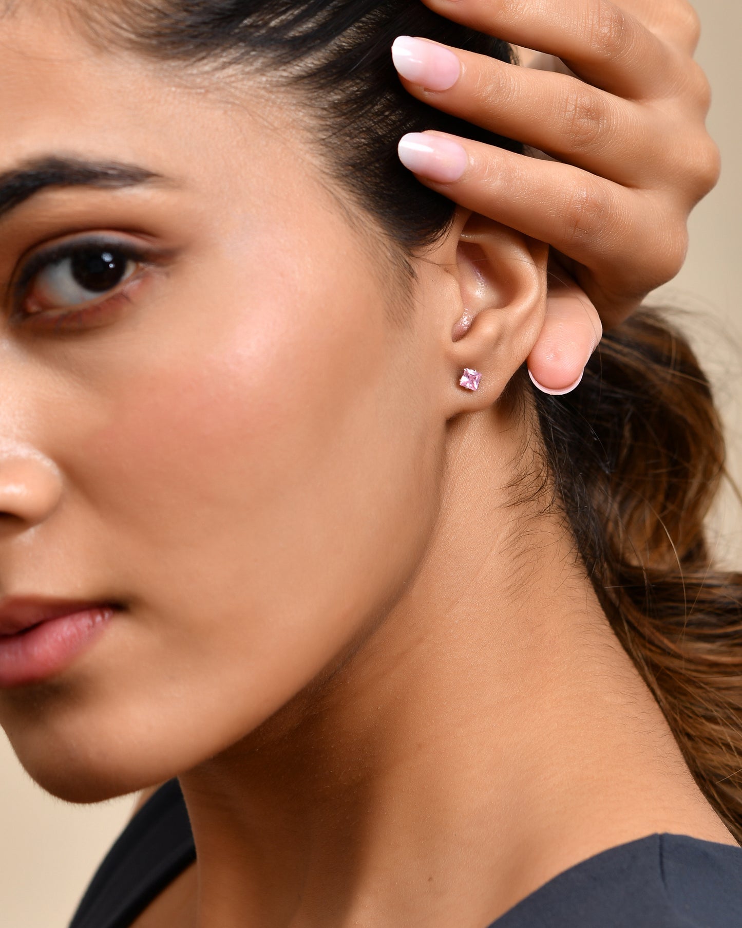 Pink Ice Cubes Studs