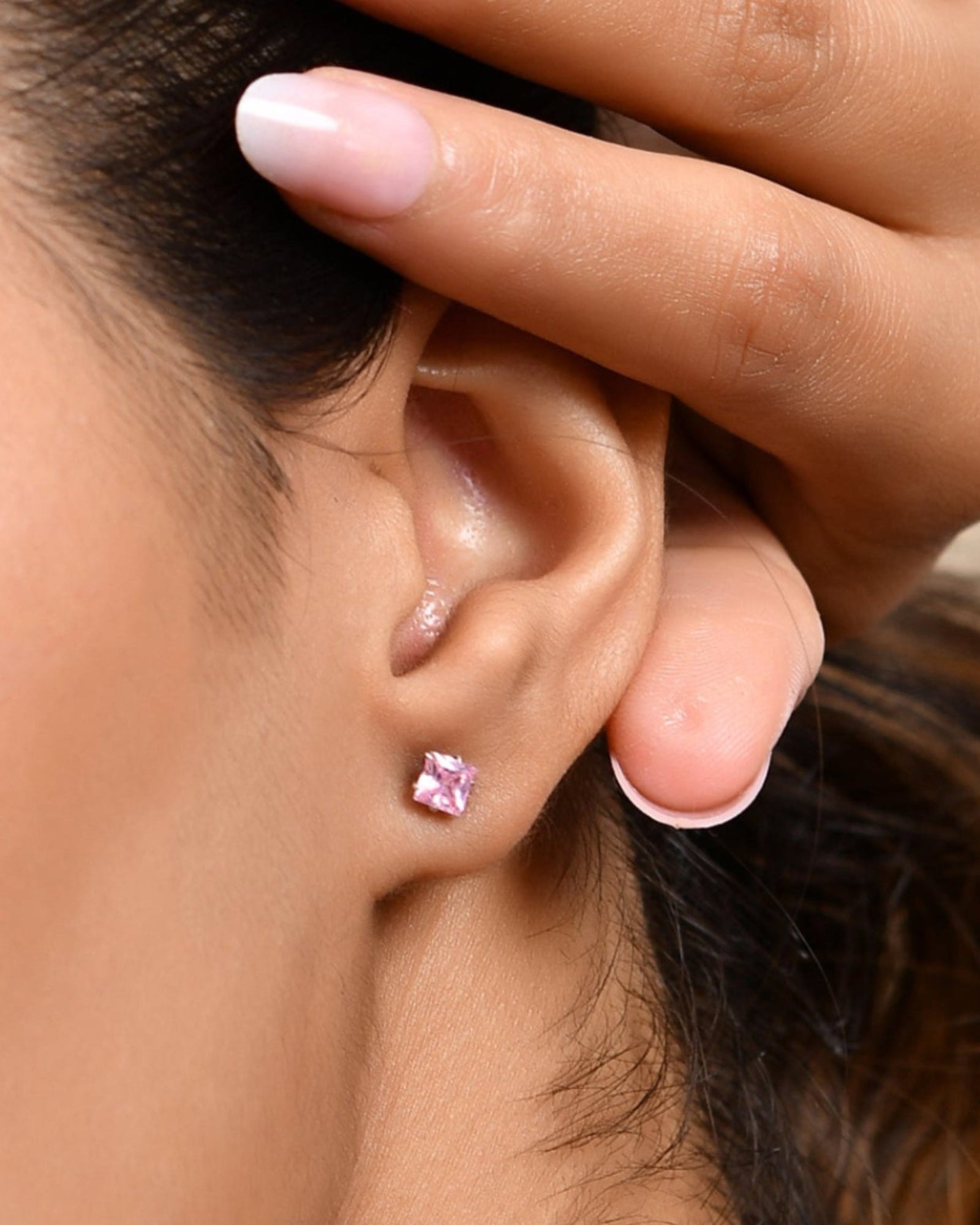 Pink Ice Cubes Studs