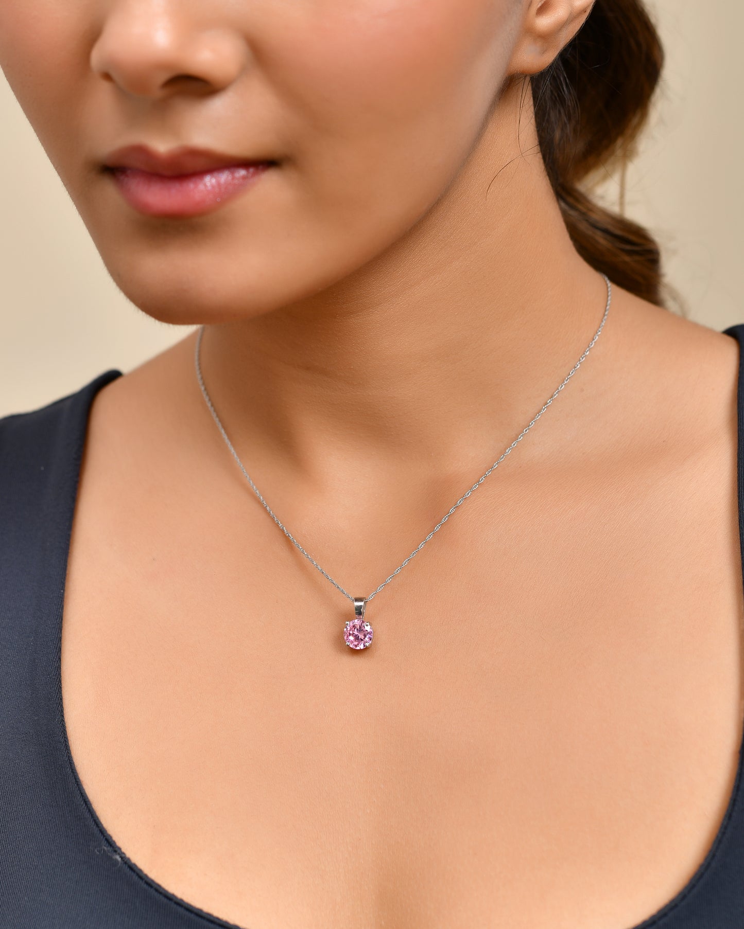 Rosé Halo Pendant
