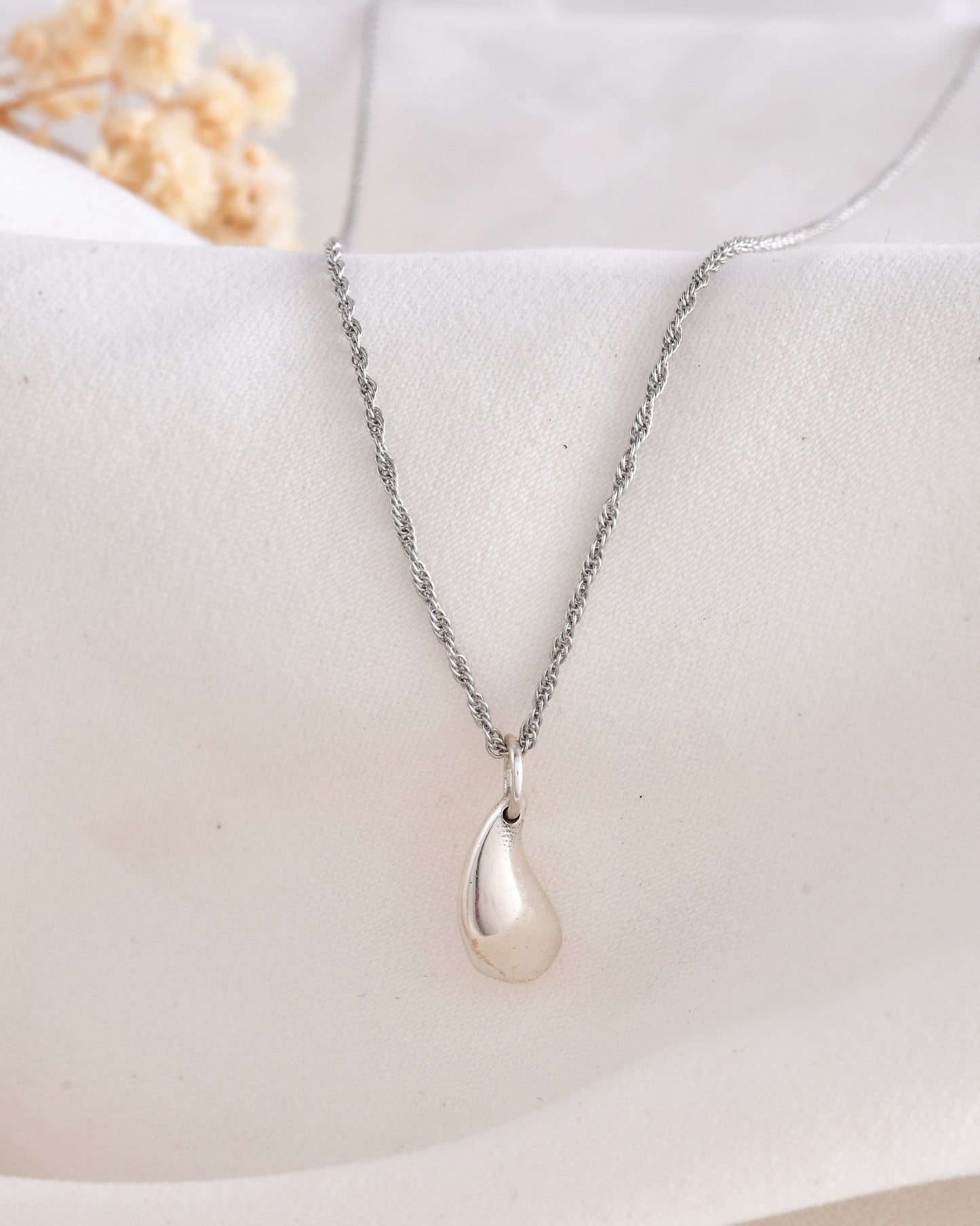 Sterling Droplet Pendant