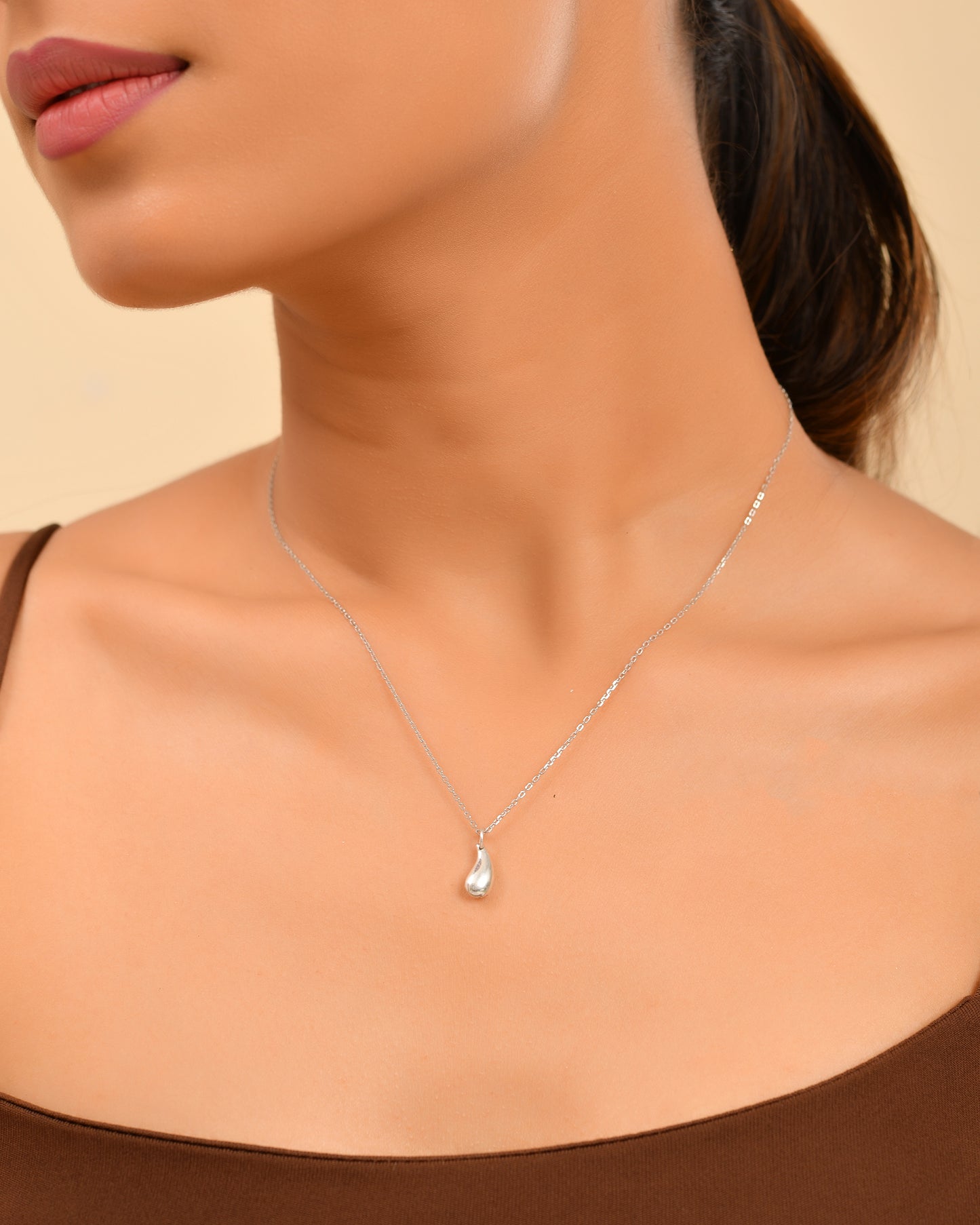 Sterling Droplet Pendant