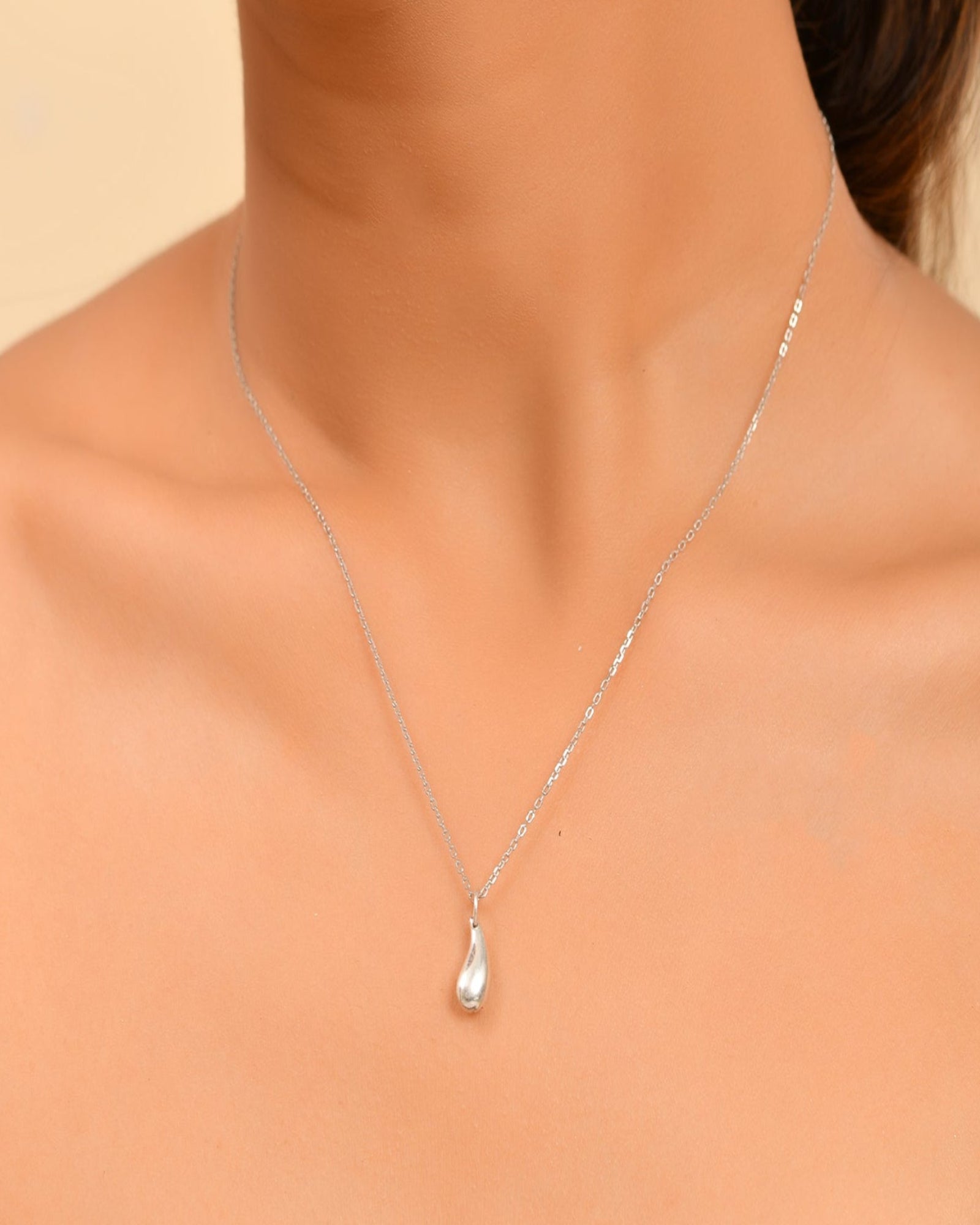 Sterling Droplet Pendant