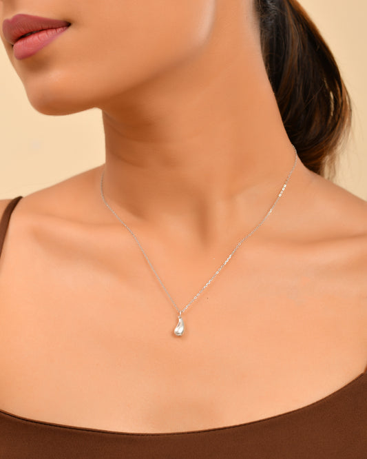 Sterling Droplet Pendant