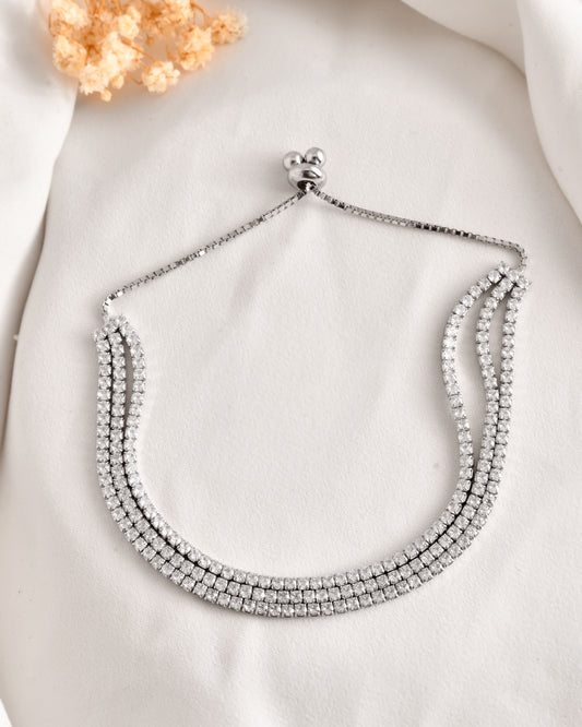 Triple Luxe Tennis Bracelet