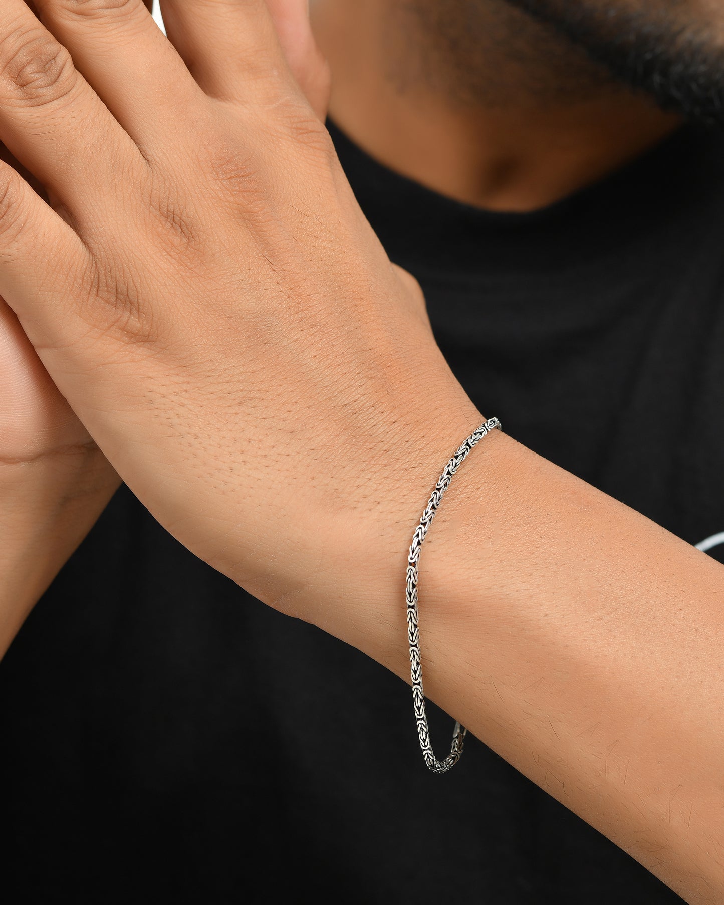 Woven Link Mens Bracelet